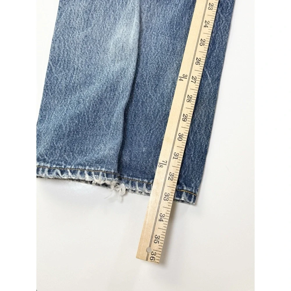 Levi's 501 Denim Blue Jeans Men's‎ 35x33 Distressed Grunge Casual Pants Y2K